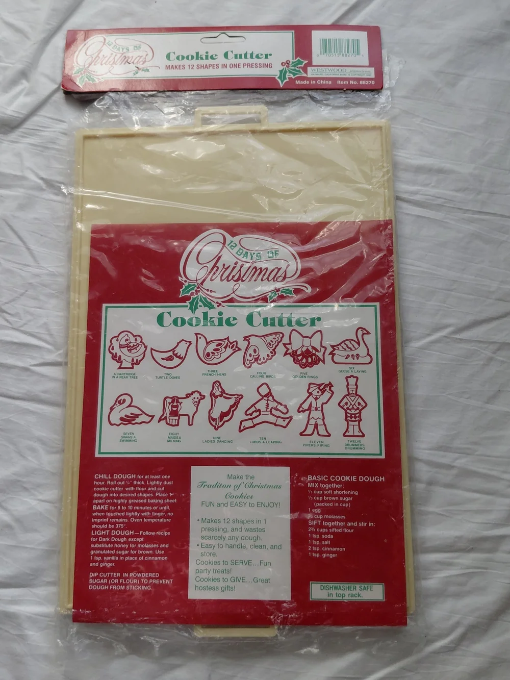 Vintage 90s 12 Days Of Christmas Cookie Cutter